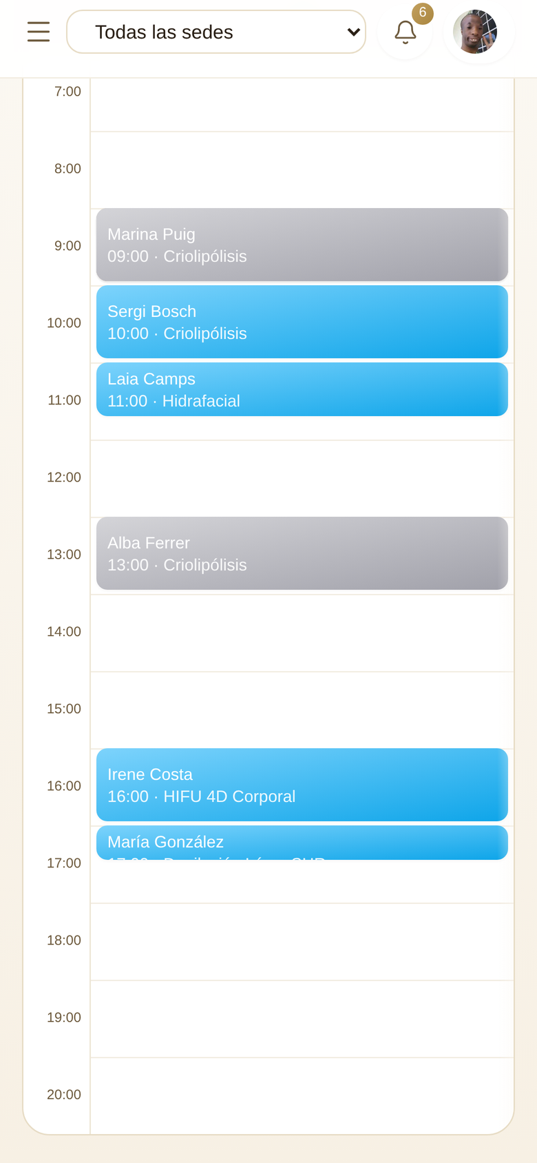 Calendario de citas de Citaplena